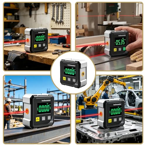 Digital Angle Finder Inclinometer, 4×90° High Accuracy