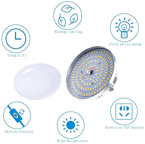 Skytex 2Pack 85W Photography Light Bulb 2700-6400K Colour Temperatures Dimmable Tricolor LED Bulbs Softbox Bulb in E27 Socket for Photography Photo Video Studio Lighting Softbox 2 pack led85w
