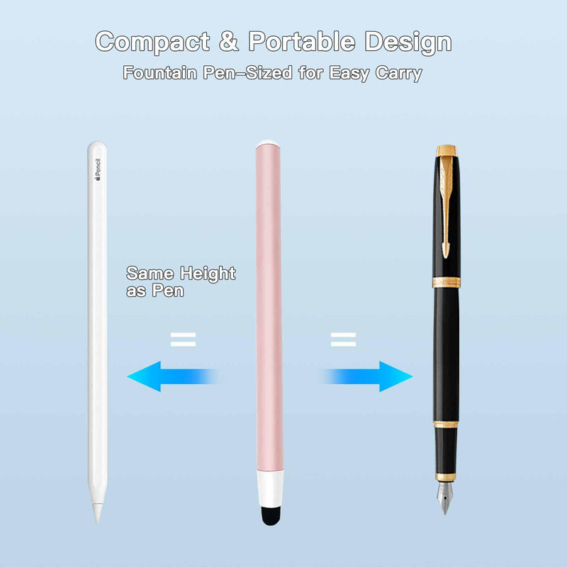Telescopic Stylus Pen,2-in-1 Pointer Stick and Touch Screen Pen,Retractable and Extendable Pointer,Compatible with All Capacitive Screens for Teachers, Presenters,School-Extends 24.8'' (Pink) Pink