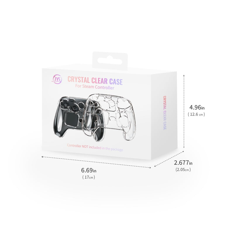 Clear Protective Case for Steam Controller 2026, Crystal Case Cover, Transparent PC Hard Shell All-Around Protective/Anti-Scratch Finish &Shockproof