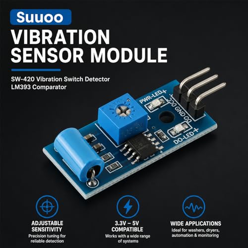 10-Pack SW-420 Vibration Sensor Module with LM393 Comparator