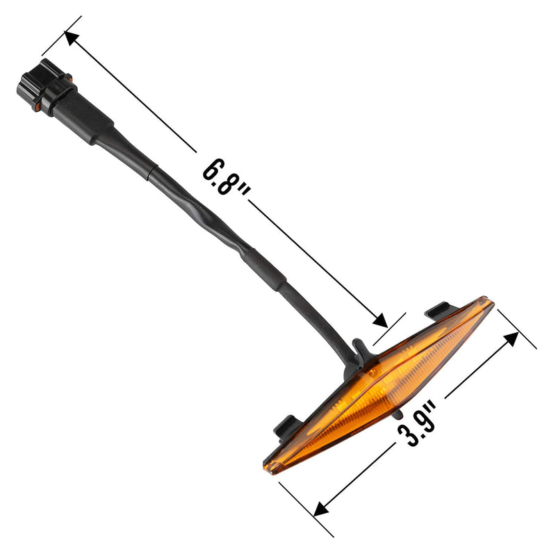 SEVEN SPARTA 4 PCS Grill Led Lights Compatible with Toyota 4Runner 2014-2024 TRD Pro Grille and 2014-2019 SR5, Premium, Limited, TRD Off-Road, Fuse and Instruction Included (Amber) Amber Shell with Amber Lights