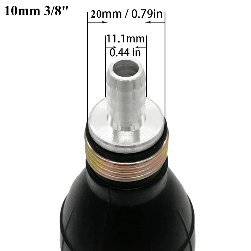 10mm 3/8" Black Bulb Type Rubber Fuel Transfer Vacuum Fuel Line Hand Primer Gasoline Petrol Diesel Pump Bulb for Marine Boat Accessories 10mm 3/8"
