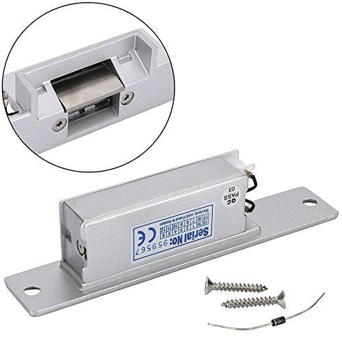 UHPPOTE Electric Door Strike Lock Fail Safe 12VDC for Access Control System | Zinc Alloy for Wooden Metal Doors