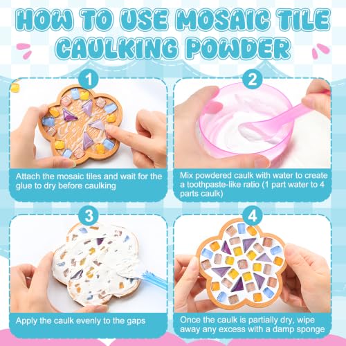 JAOJAO 300g Mosaic Grout Powder, Mosaic Grout for Crafts