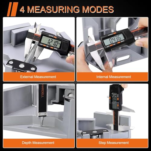 HARDELL Digital Caliper 6 Inch, Large LCD Screen Calipers Measuring Tool