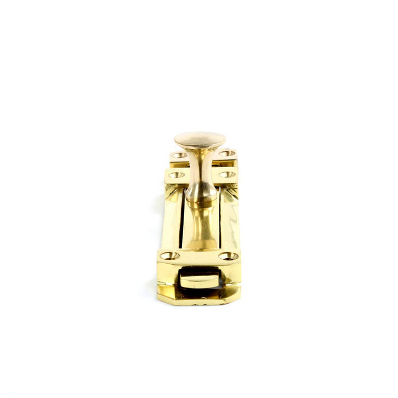 Renovators Supply Manufacturing Door Lock Latch 6 in. Brass Slide Bolt Latch with Mounting Hardware 6 Inch