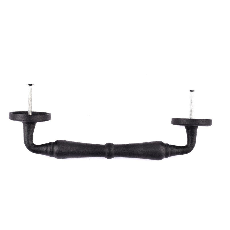 Renovators Supply Manufacturing Black Door Pull Handle 9" H Cast Iron Colonial Antique Design Colonial Spindle 9" Pack of 1