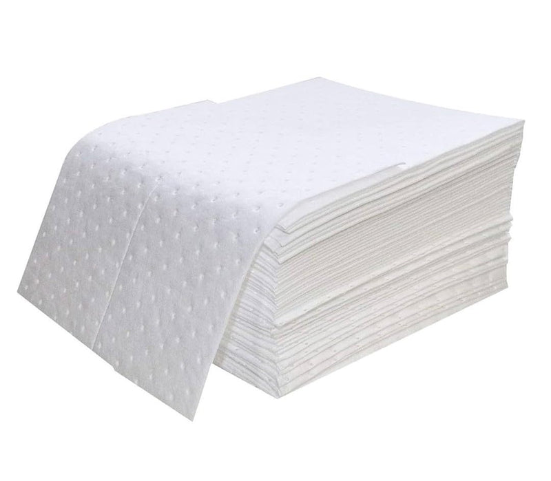 Sandhill Tools Heavy Weight Oil and Fuel only Absorbent Pads, 15" x 18" High Absorbency Oil Mats, Oil Absorbing Sheets (Pack of 10)
