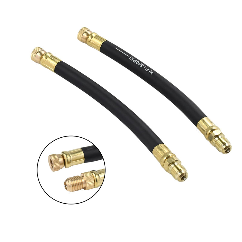 Fuel Injection Pressure Tester Adapter 305.32 for Ford F150 F250 Cars & Trucks - 305.32 Adapter with 2 Schrader Valves For TU-114 Fuel Injector Pump Pressure Tester Gauge Kit, Upgrade Long Rubber Hose