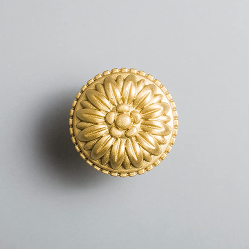 Brass Cabinet Round Knobs, 4 Pack Gold Euro Style Cabinet Knob Dresser Drawer Modern Dresser Drawer Knobs, Vintage Brass Cabinet Knobs 4pack
