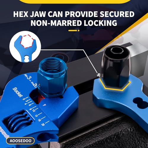 3AN-20AN AN Fitting Wrench Blue With 6AN-AN8 Double-ended AN Wrench Blue 3AN-20AN