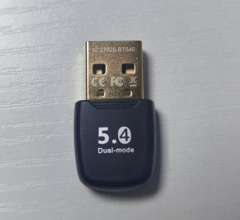 Bluetooth 5.4 Adapter for PC, USB Bluetooth Dongle Receiver for Wireless Keyboard, Mouse, Headphones, Speaker, Gamepad - Supports Windows 11/10/8.1/7 for Desktop Computer Laptop