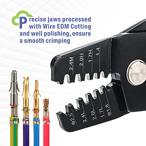 iCrimp Open Barrel Crimper for JST Molex TE Pins, Non-Ratcheting AWG 28-14