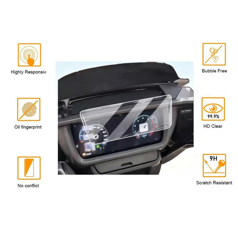 Compatible with Harley-Davidson Street Glide 12.3" Screen Protector 3 Pack | HD clear PET film, anti-scratch. Designed for FFLHX Street Glide/CVO Street Glide/Street Glide Ultra 2025 2026 Instrument