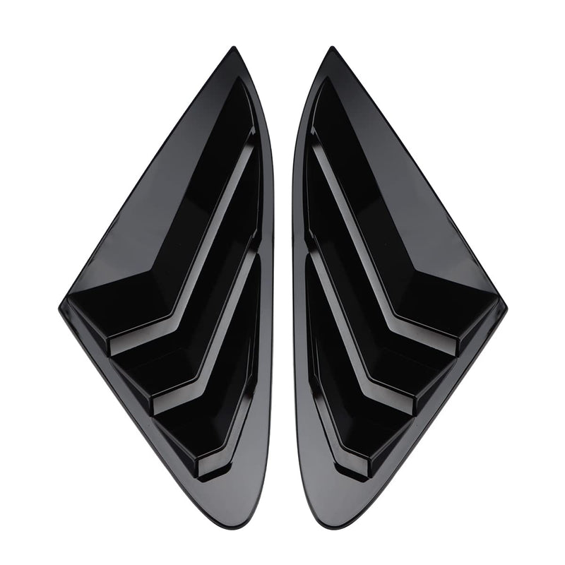 Rear Side Window Louvers Compatible for 2021 2022 2023 2024 2025 Kia K5 Accesories Sport Style Air Vent Cover (Glossy Black) Glossy Black