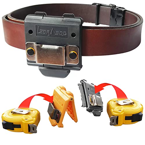 Measuring Tape Measure Holder Clip on Belt, Tool Tape Holder for Tool Belt. Yellow Yellow 1 pack