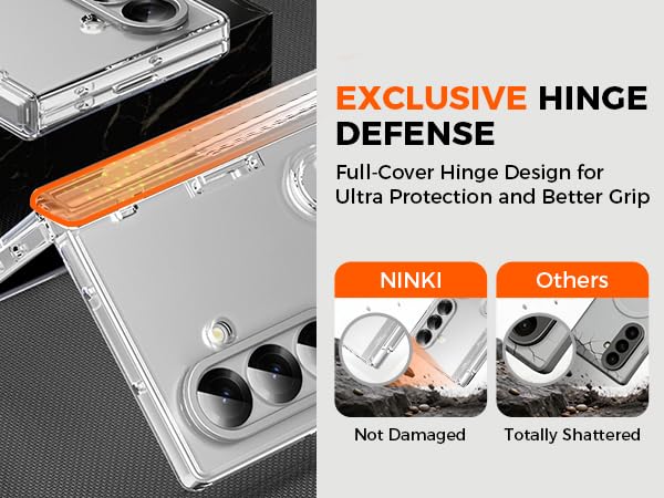 NINKI Transparent Hand Strap for Samsung Galaxy Z Fold 8 Ultra Case with S Pen Holder & Stylus,Shockproof Slim Hinge Screen Protector + Kickstand Grip Cover for Samsung Z Fold 8 Ultra Case S Pen Clear