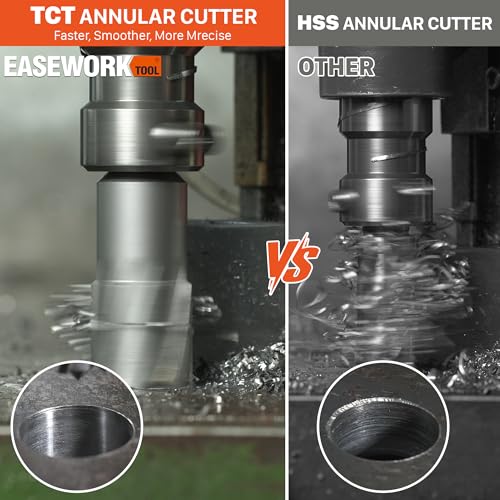 EASEWORK TOOL Carbide-Tipped Annular Cutter, 1-1/2" Diameter 2" Depth 1-1/2"×2"