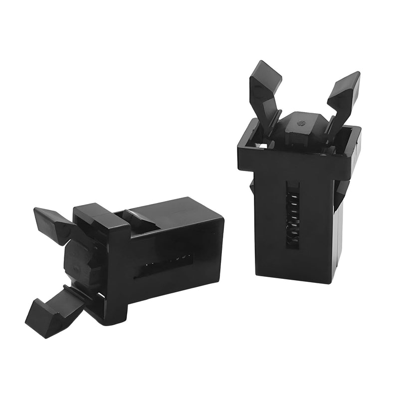 2 PCS Car Sunglasses Holder Catch Latch, Self-Locking Trash Can Top Lid Push-Type Switch Lock, Plastic Latch Lock Replacement for Storage Box Lid Overhead Console Roof
