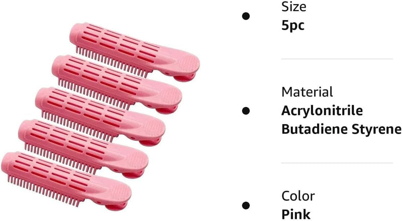 5Pcs Pink Volumizing Hair Root Clip Natural Fluffy Hair Root Clip,Volume Curler Diy Curler Fluffy Clamps Rollers,Rollers,Styling Tools and Appliances for Women,Hairs Brushes
