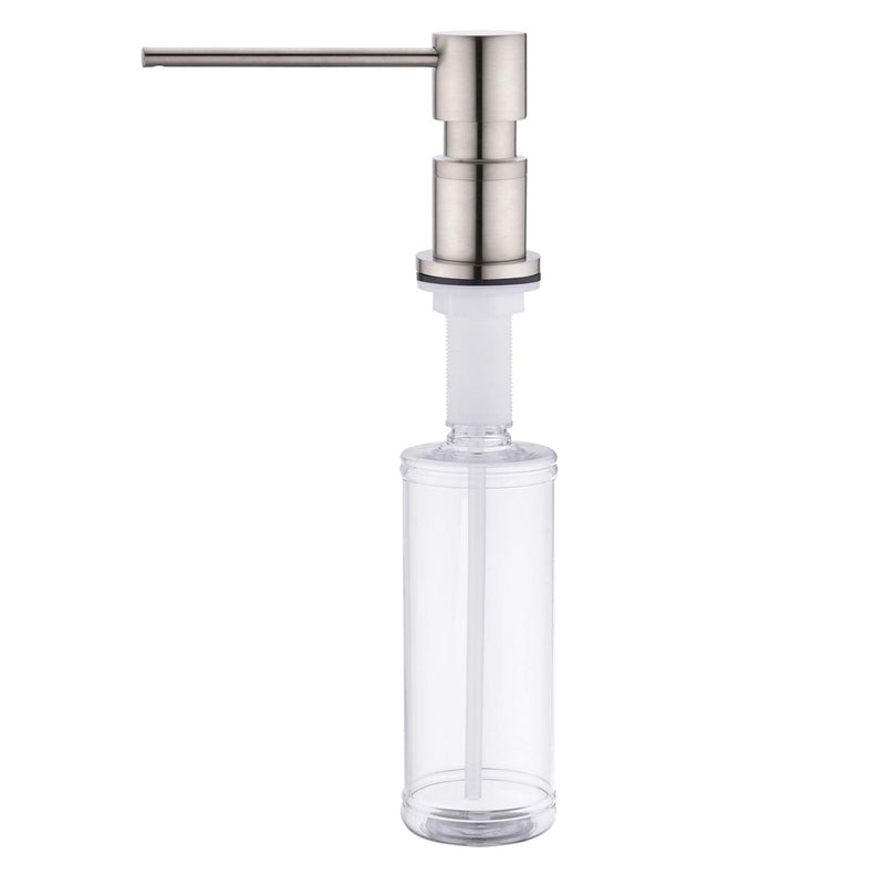  [AUSTRALIA] - EKRTE Sink Soap Dispensers,Brass Commercial Kitchen Soap Dispenser Liquid Lotion Dish Dispenser Built in Soap Dispenser Brushed Nickel Bathroom Soap Dispensers Pump, Refill from The Top Bottle