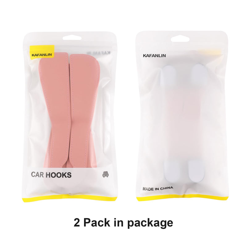 2 Pack KAFANLIN Car Headrest Hooks for Purses and Bags Cute Leather Car Seat Back Head Rest Double Hooks for Bags Cute Pink Beige Car Accessories Headrest Back Seat Handbags Hook (Beige 2 Pack) kafanlin beige 2 pack