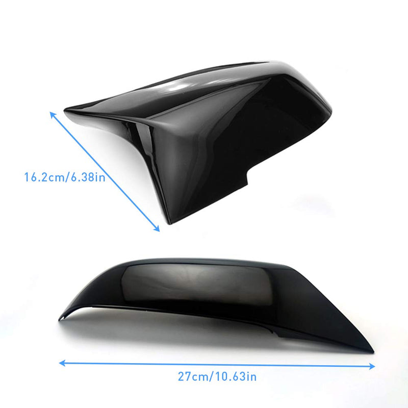 Door Rearview Mirror Cover Cap Replacement for BMW F20 F22 F23 F30 F31 F32 F33 F36 F87 M2 X1 E84 (Glossy Black) Glossy Black