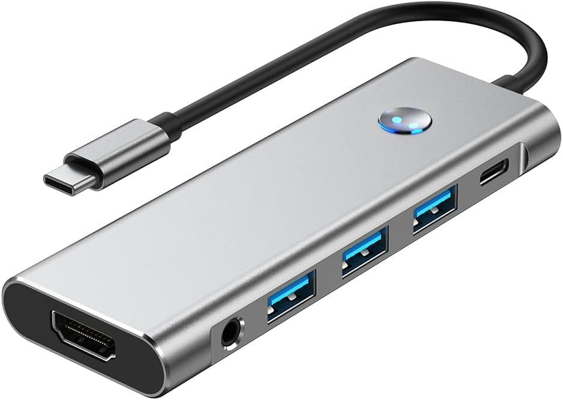 USB C HUB 4K 60Hz for iPad Pro 9-in-1 Adapter iPad Pro 12.9 11 inch iPad Air 5 4 Docking Station with 4K HDMI, 100W PD, SD/TF Card Reader, USB 3.0, 3.5mm Audio Jack, Type C Data, iPad mini 6