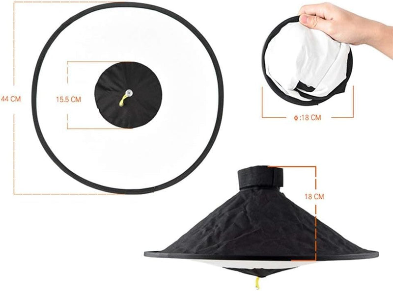 Godox RS18 Camera Flash Bounce Diffuser Light Softbox, for AD200 AD200Pro AD200ProII AD200Pro II V860II V850II and Other Flashes