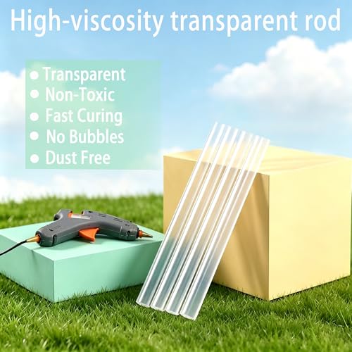 50 Pcs Hot Glue Sticks, 4" x 0.27" Mini Size Clear High Temp Glue Sticks for Crafting, DIY and Home Repair Needs 50