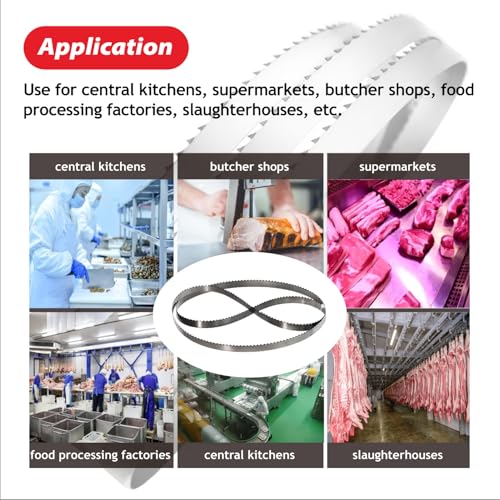 65-Inch Meat Band Saw Blades 3TPI (5 Pack) for Cutting Bone-in Meat or Frozen Meat, Compatible with Avantco-EMBS65SS KWS-B-210 Vevor-JG-210/JG-210C/HR-250, 65" x 5/8" x 0.02" 3 65-Inch