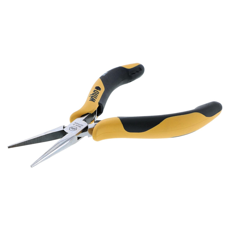 Wiha 32746 Pliers, Long Needle Nose, Straight, Serrated Jaws, ESD Safe