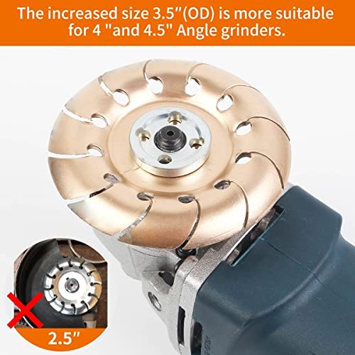 Upgraded Tungsten Carbide Wood Carving Disc Grinding Wheel, Angle Grinder Polishing Pad Wood Sanding Shaping Cutting Discs, Stump Grinder Wood Carving Tools for Angle Grinder Attachments