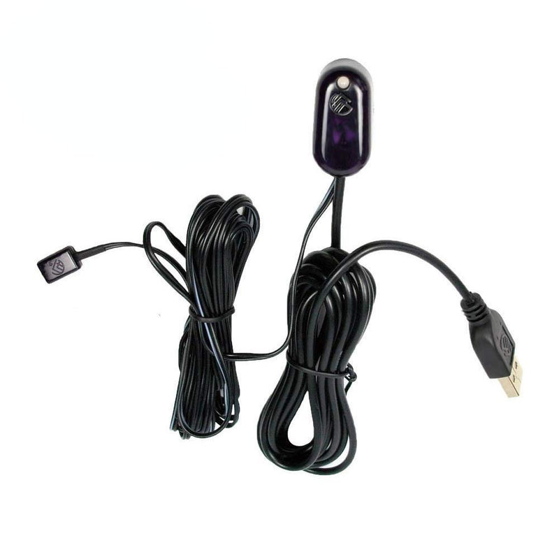 IR Repeater Infrared Remote Receiver and Emitters Control Kit Hidden IR System, USB Adapter for Amplifier Cable Box (1 Receiver 1 Emitter)