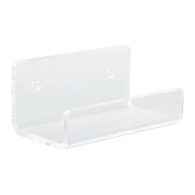 6Pcs Clear Acrylic Record Shelf, Wall Mount Vinyls CD Storage Rack Floating Shelves with Mounting Accessories, for Home Office Living Room Bedroom