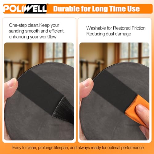 POLIWELL 40 Pack 6 Inch 150mm Silicon Carbide Sanding Discs 1000-3000 Grit 40.0