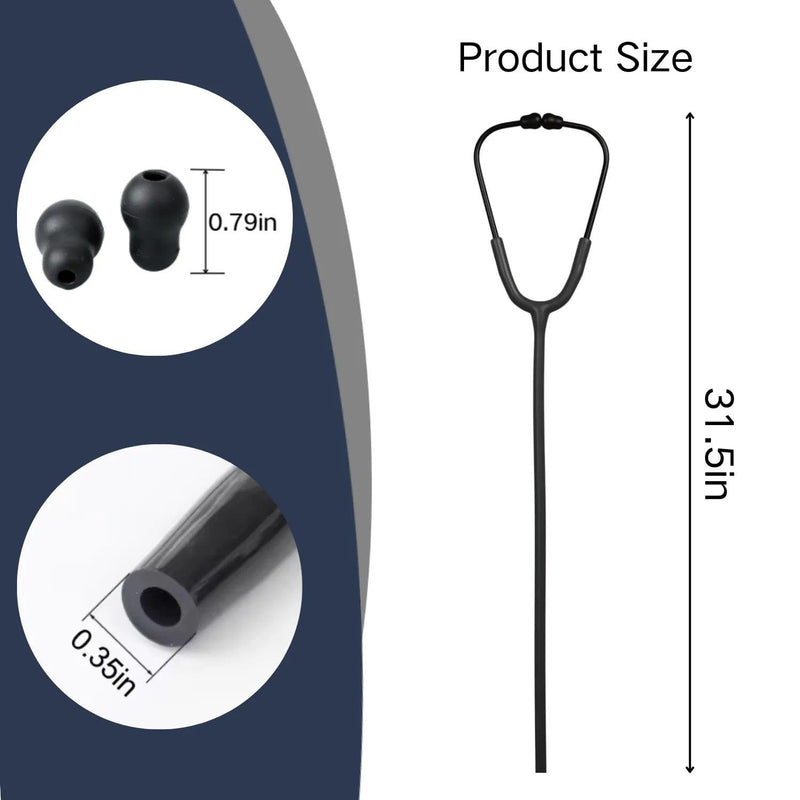 Medical Stethoscope Replacement Tube Fits for Littmann® Classic III,Compatible Stethoscope Tube (Onyx Black) Onyx Black