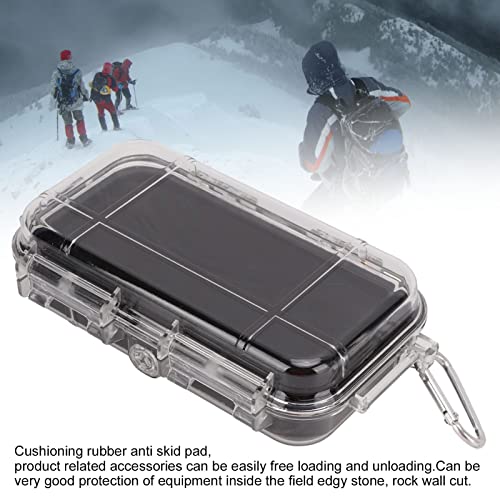 Alomejor Storage Box, Compact EDC Case with Anti-Skid Rubber Pad ABS Plastic Impact-Resistant for Camping Hiking Water Sports Enthusiasts