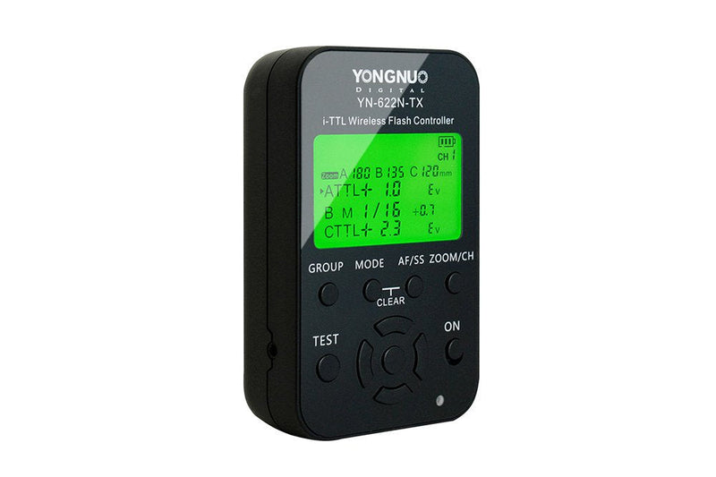 YONGNUO YN622N-Kit YN622N Kit Wireless i-TTL Flash Trigger Kit for Nikon, Including 1X YN622N-TX Controller and 1X YN622N II Transceiver