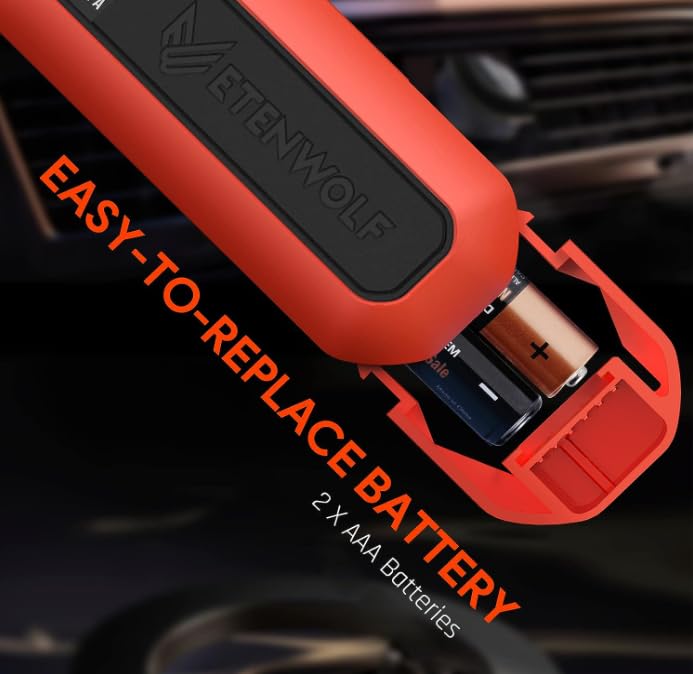ETENWOLF Digital Tire Pressure Gauge 2 Pack, Industrial Tire Gauge 3-200 PSI, Calibrated to ANSI B40.7 Grade 2A(Plus-Minus 0.5%), Air Pressure Gauge with Replaceable AAA Batteries (Vivid Orange) vivid orange