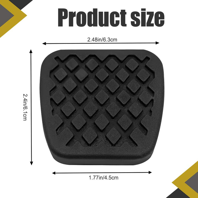 2PCS Rubber Brake Clutch Pedal Pad Cover, Car Pedal Covers, Non-Slip Break Pedal Covers Replacement 46545-SA5-000 46545SA5000, Car Rubber Clutch Cover Pads Compatible with Accord Civic CRX CRV