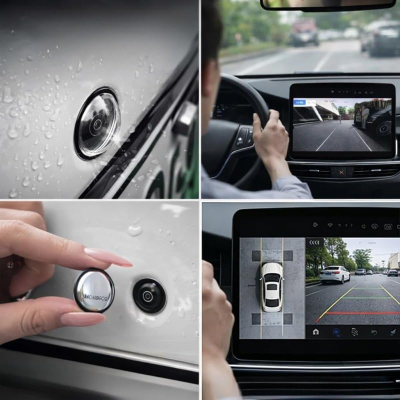 Car Camera Lens Protector,Car 360 Panoramic Camera Protective Cover,Clear Transparency Weatherproof Cars Backup Cameras Protection,Anti-Glare,Anti-Rain,Anti-Collision (2) 2