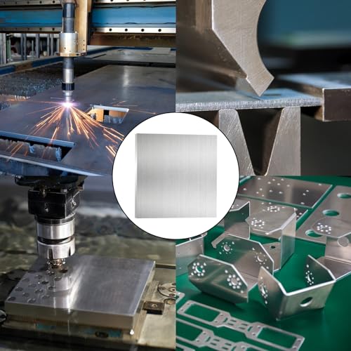 6061 Aluminum Sheet Plate Metal 11.8x11.8x1/2 Inch Flat Plate 300x300x12mm Thick Aluminum Sheet with Protective Film for Industry, DIY
