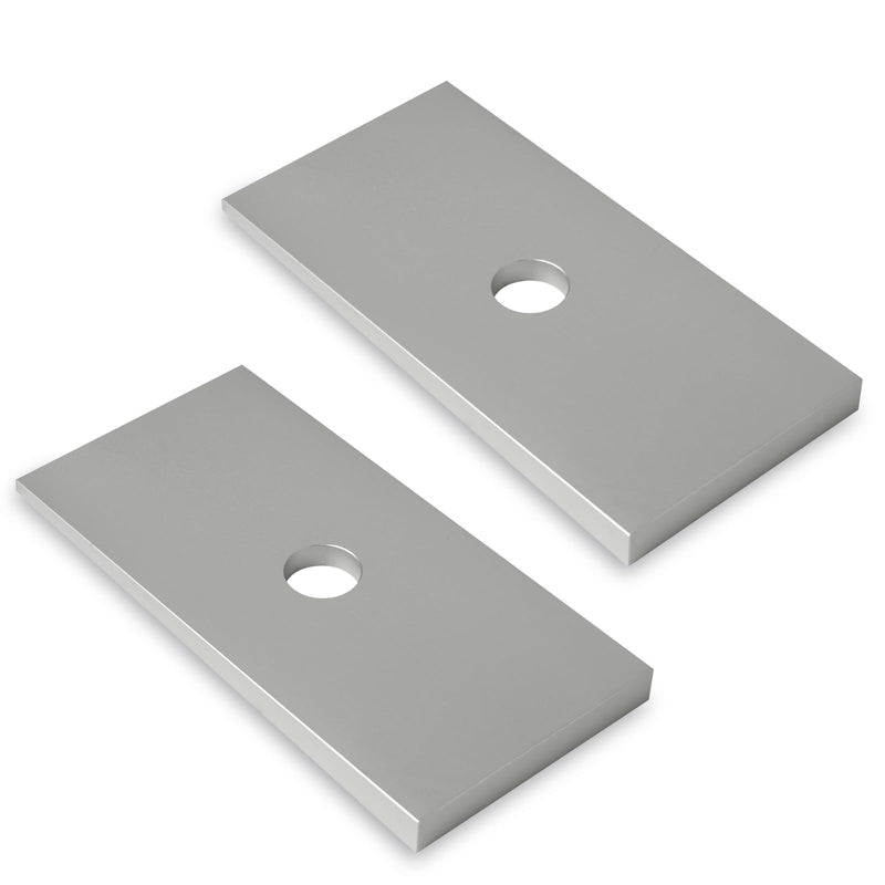 2.5 Degree Angle Correction Universal Suspension Axle Shims for Leaf Springs and Lift Blocks Silver
