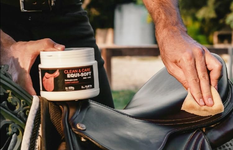  [AUSTRALIA] - EQUI - CARE: Clean & Care Equi Soft. Leather Conditioner and Softener for Leather Goods. Reduce wear and Tear for Saddles, Boots and Leather tack. Keeps Leather tack and Equipment Soft and Supple. 450 Grs - 15,87 Oz