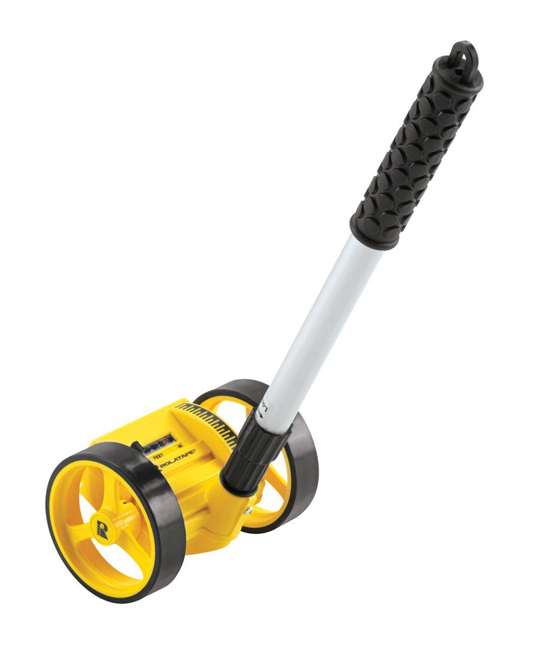 ROLATAPE RT204 Dual 4-Inch Measuring Wheel - Accurate Distance Measurement Tool, Lightweight & Durable, Ideal for Construction, Landscaping, and DIY Projects - Yellow 4" Dual Wheel