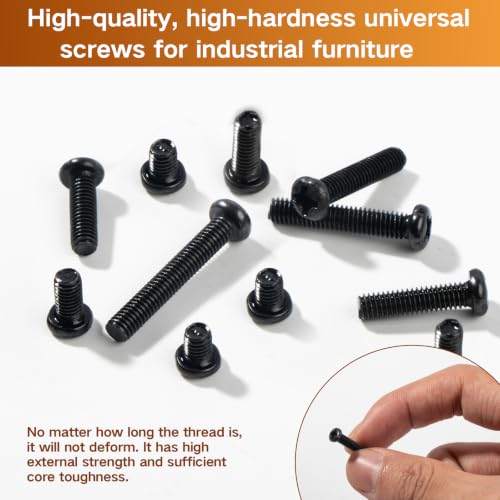 VAPKER 1500Pcs Tiny Screws M1 M1.2 M1.4 M1.6 M2 Round Pan Head Mini Machine Screw Metric Phillips Drive Black Oxide Carbon Steel Micro Screw for Laptop Eyeglass Watch Repair