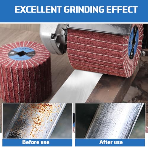 Surface Conditioning Tool 320 Grit Nylon Fiber Flap Polishing Wheel Aluminum Oxide 320 Grit with sandpaper