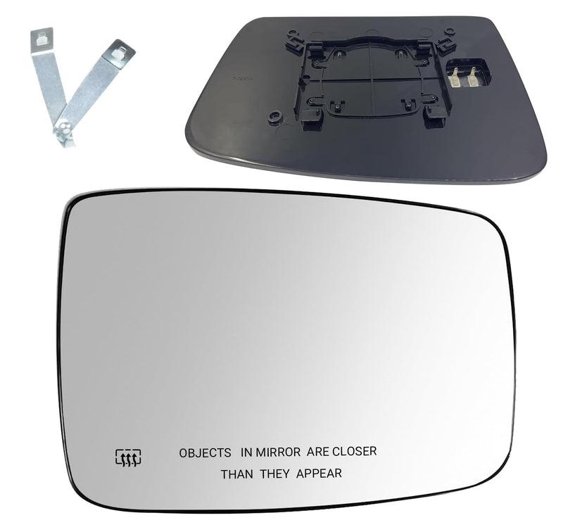 For Dodge Ram 1500/2500 Passenger Side Heated Mirror Glass | 2009-2018 Truck Mirror Replacement | Convex Design + Built-In Heater | Easy Install Passenger Side（Right）